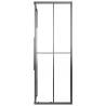 Shower Cabin Half Frosted ESG 80x70x180 cm Black | HipoMarket