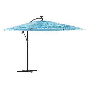 Garden Parasol with Steel Pole - Blue 269x269x235 cm