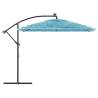 Garden Parasol with Steel Pole - Blue 269x269x235 cm