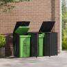 Durable Wheelie Bin Storage for 3 Bins - Black Steel