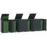  Wheelie Bin Storage for 6 Bins Anthracite 414x79x117 cm Steel Colour anthracite Number of bins 6 