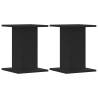 Stylish Black Speaker Stands - 2 pcs Engineered Wood