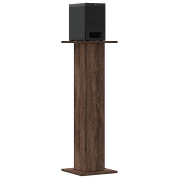 Brown Oak Speaker Stands - 2 pcs Engineered Wood - 95 cm