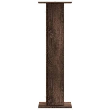 Brown Oak Speaker Stands - 2 pcs Engineered Wood - 95 cm