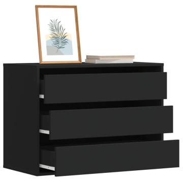 Black Corner Chest of Drawers - 80x41x58 cm | HipoMarket