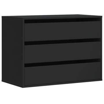 Black Corner Chest of Drawers - 80x41x58 cm | HipoMarket