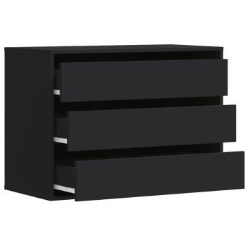 Black Corner Chest of Drawers - 80x41x58 cm | HipoMarket