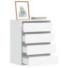  Corner Chest of Drawers White 60x41x76 cm Engineered Wood Colour white Size 60 x 41 x 76 cm Quantity in Package 1 