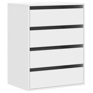 Elegant White Corner Chest of Drawers - 60x41x76 cm