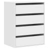 Elegant White Corner Chest of Drawers - 60x41x76 cm