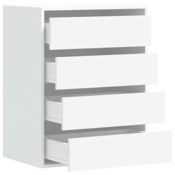 Elegant White Corner Chest of Drawers - 60x41x76 cm