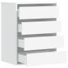 Elegant White Corner Chest of Drawers - 60x41x76 cm