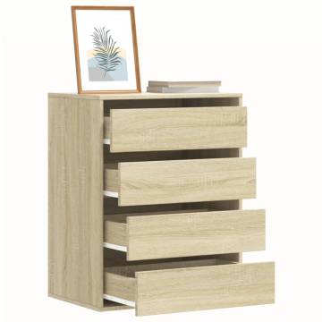 Classic Corner Chest of Drawers in Sonoma Oak - 60x41x76 cm