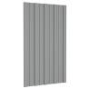 Galvanised Steel Roof Panels - 12 pcs Grey 80x45 cm