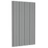 Galvanised Steel Roof Panels - 12 pcs Grey 80x45 cm