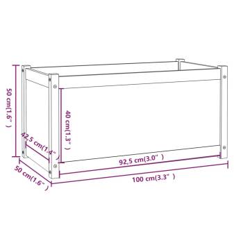 Garden Planter Honey Brown 100x50x50 cm - Durable Pinewood