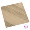 Self-adhesive Brown Striped PVC Flooring Planks - 55 pcs