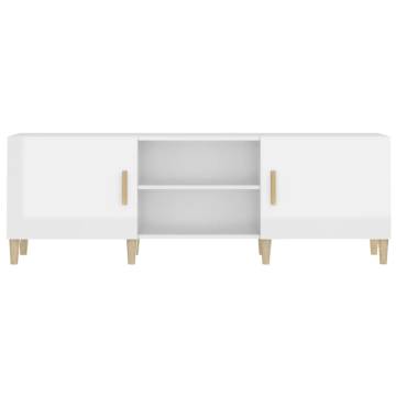 High Gloss White TV Cabinet - Stylish & Practical 150x30x50 cm