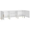 High Gloss White TV Cabinet - Stylish & Practical 150x30x50 cm