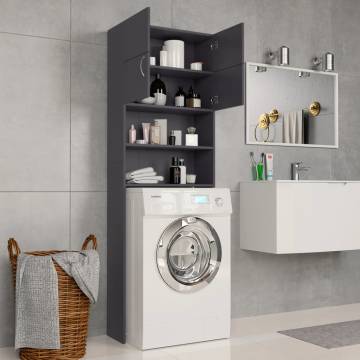 Washing Machine Cabinet Grey - Stylish Storage Solution