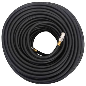 Hybrid Air Hose Black 0.6" 50m - Durable Rubber & PVC