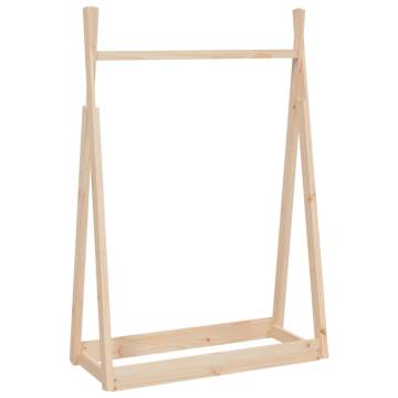 Stylish Solid Wood Pine Clothes Rack - 100x45x150 cm