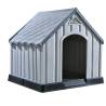 Durable Grey Dog House - 92x87x91 cm Plastic for Outdoor Use