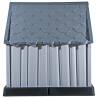 Durable Grey Dog House - 92x87x91 cm Plastic for Outdoor Use