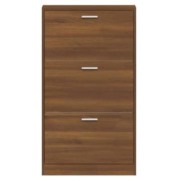 Stylish Brown Oak Shoe Cabinet - Organize Your Shoes