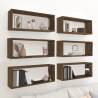  Wall Cube Shelves 6 pcs Brown Oak 60x15x23 cm Engineered Wood Colour brown oak Quantity in Package 6 Number of Pieces 1 