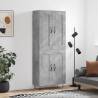  Highboard Concrete Grey 69.5x34x180 cm Engineered Wood Colour concrete grey Quantity in Package 1 Model 2 wood doors 