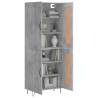 Stylish Highboard in Concrete Grey - 69.5x34x180 cm