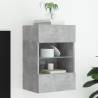 TV Wall Cabinet with LED Lights Concrete Grey 40x30x60.5 cm Colour concrete grey Quantity in Package 1 Width 40 cm 