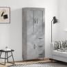  Highboard Concrete Grey 69.5x34x180 cm Engineered Wood Colour concrete grey Quantity in Package 1 Model 1 door 3 drawers 