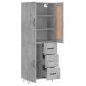 Stylish Highboard Concrete Grey - 69.5x34x180 cm | HipoMarket