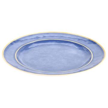 Redcliffs 12 Piece Camping Tableware Set - Melamine Blue