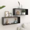  Wall Cube Shelf 2 pcs High Gloss Black 60x15x23 cm Engineered Wood Colour high gloss black Size 60 x 15 x 23 cm Quantity in Package 2 Number of Pieces 1 