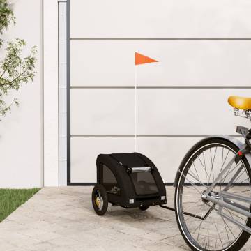 Pet Bike Trailer - Black Oxford Fabric & Iron | HipoMarket