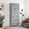  Highboard Concrete Grey 69.5x34x180 cm Engineered Wood Colour concrete grey Quantity in Package 1 Model 3 drawers 