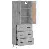 Stylish Highboard Concrete Grey - 69.5x34x180 cm | HipoMarket