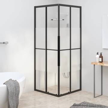 Shower Cabin Half Frosted ESG 80x80 cm - Black Design