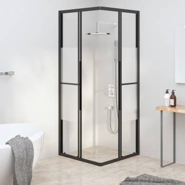 Shower Cabin Half Frosted ESG 80x80 cm - Black Design