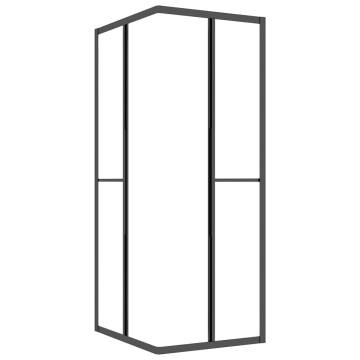 Shower Cabin Frosted ESG 90x70x180 cm Black - Stylish & Space-Saving