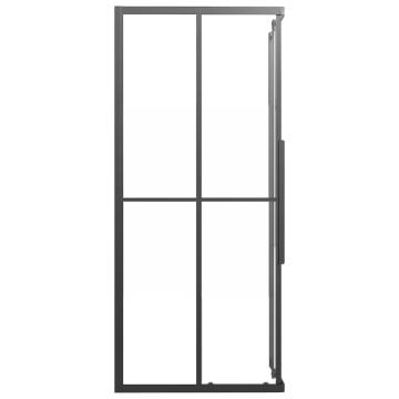 Shower Cabin Frosted ESG 90x70x180 cm Black - Stylish & Space-Saving