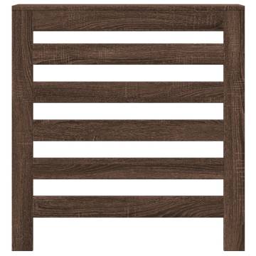 Stylish Brown Oak Radiator Cover | 78x20x82 cm Engineered Wood