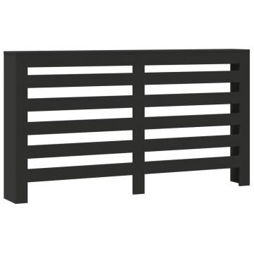 Stylish Black Radiator Cover - 149x20x82 cm Engineered Wood