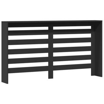 Stylish Black Radiator Cover - 149x20x82 cm Engineered Wood