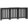 Stylish Black Radiator Cover | Engineered Wood | 205x21.5x83.5 cm