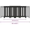 Stylish Black Radiator Cover | Engineered Wood | 205x21.5x83.5 cm