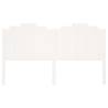 Stylish White Bed Headboard - Solid Pine Wood 186x4x110 cm